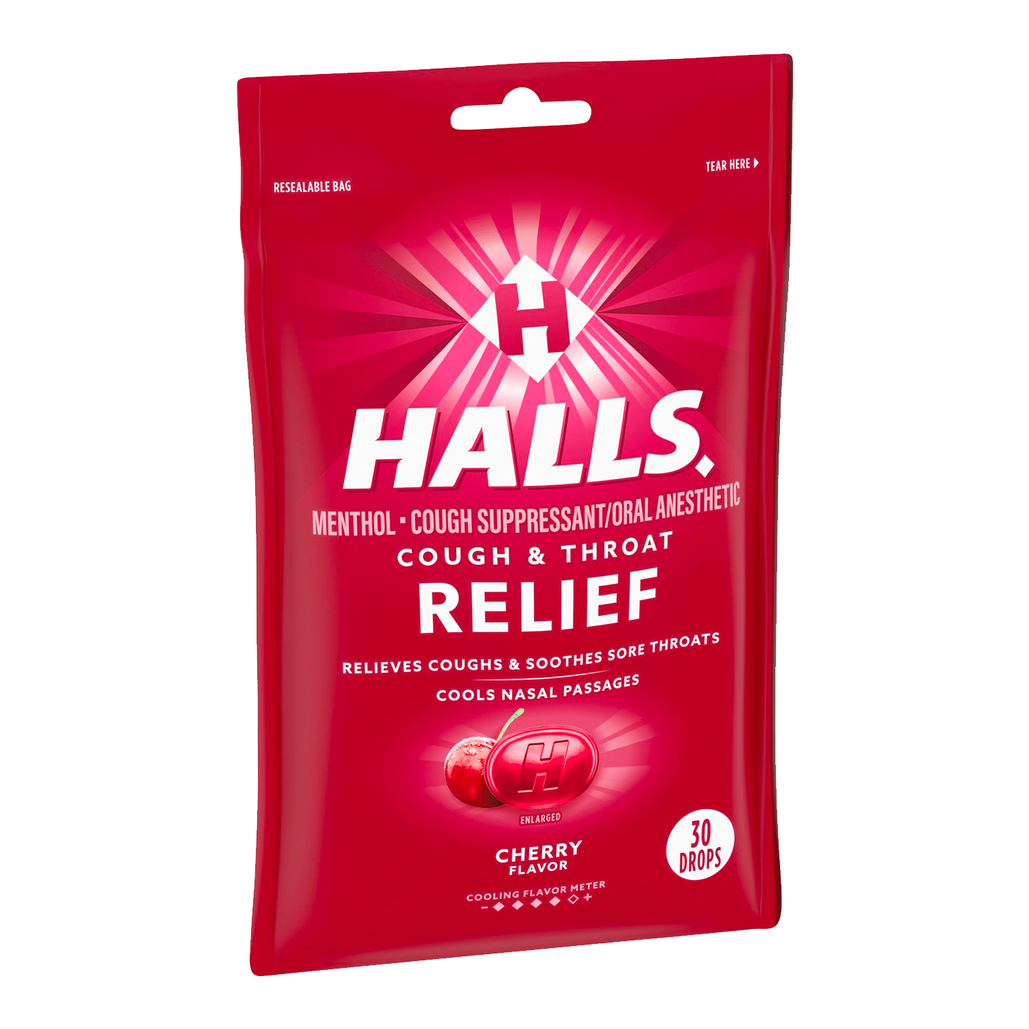 Thuốc ho dạng giọt anh đào cứu trợ HALLS, 30 giọt - Image 2