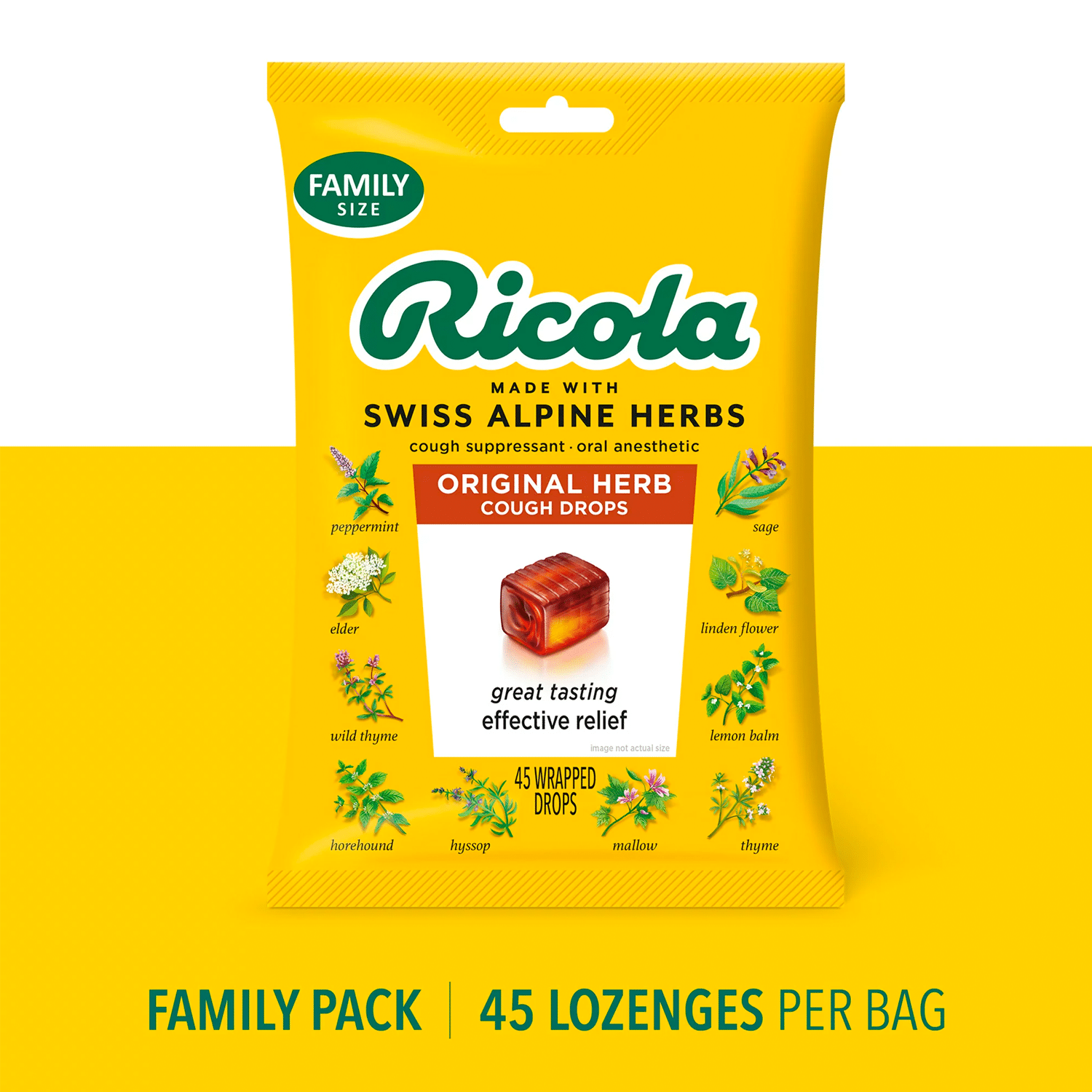 Thuốc ho thảo mộc Ricola Original, 45 chiếc - Image 2