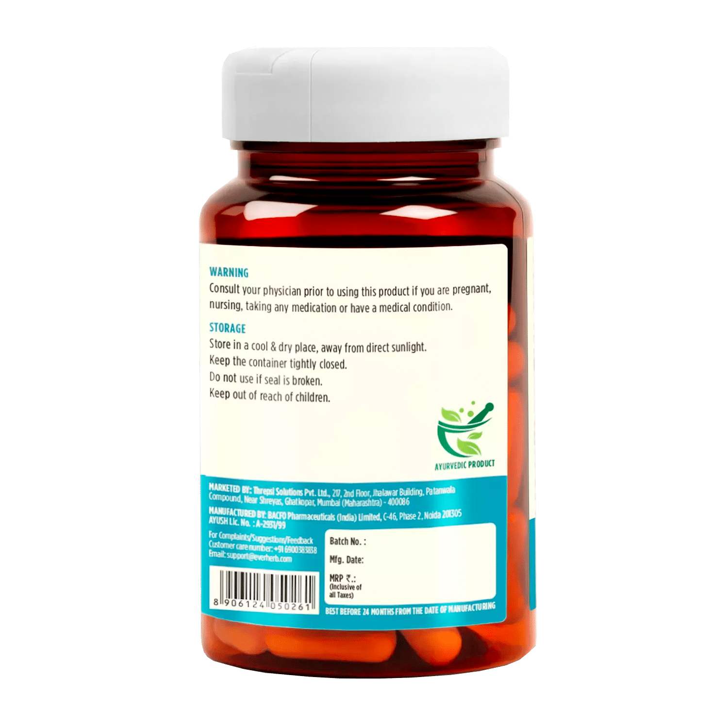 Everherb (By Pharmeasy) Karela - Kiểm Soát Đường Huyết - Giảm Cholestrol Xấu - Chai 60 - Image 3
